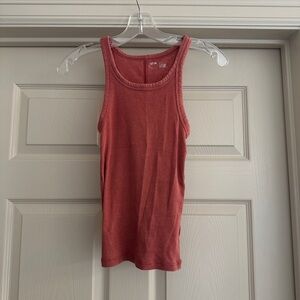 Aerie Rust Ribbed Tank Top